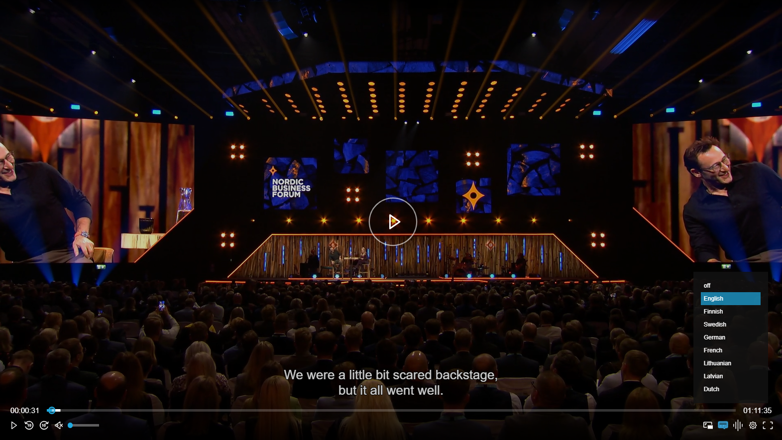 Live captions with multi-language support at Nordic Business Forum